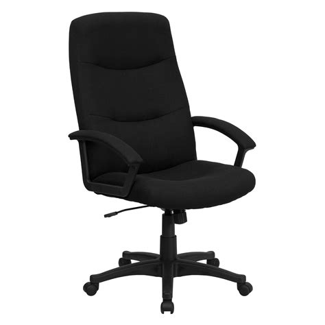 black fabric office chair